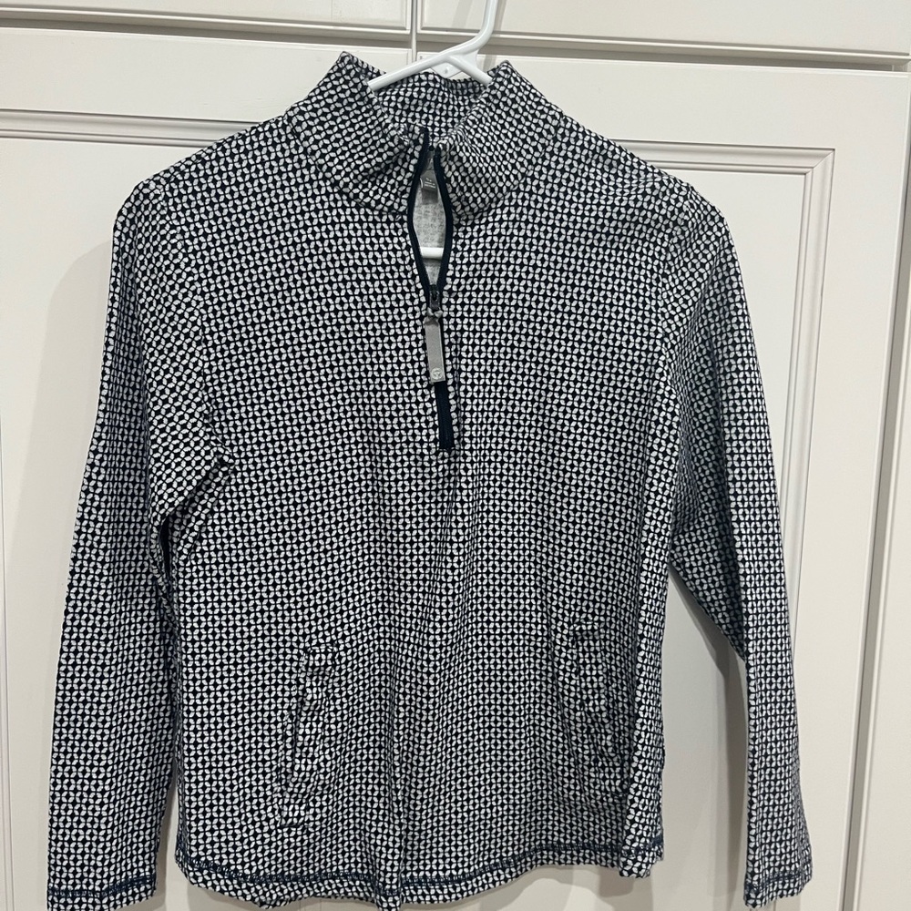 T by Talbots’s half zip golf pullover long sleeve with front pockets